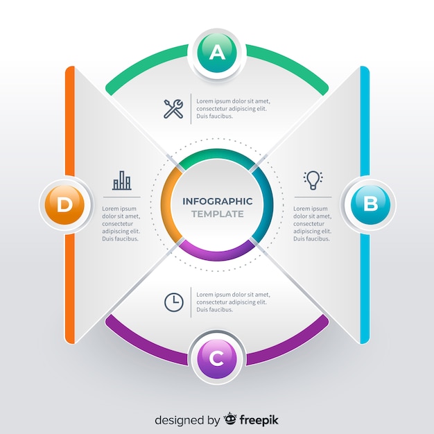 Business gradient infographic