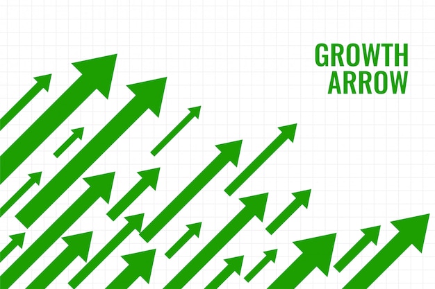 Бесплатное векторное изображение Стрелка роста бизнеса показывает тенденцию к росту