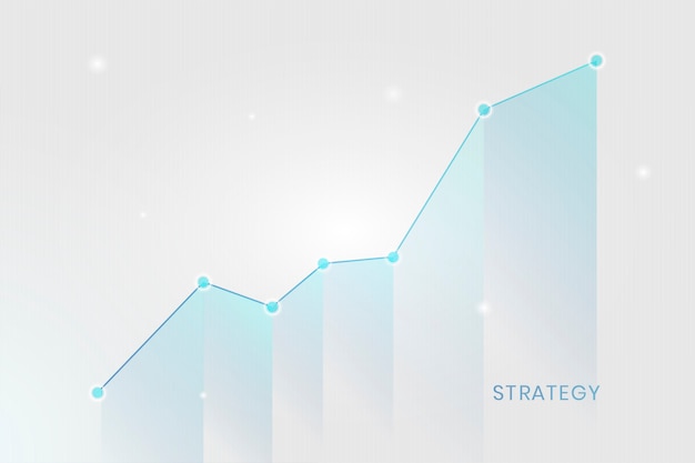 Free vector business growth graph