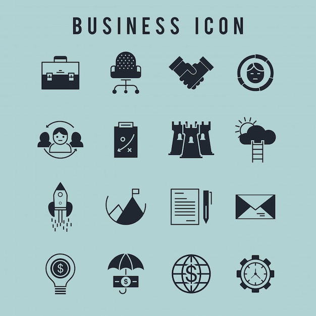 Vettore gratuito business icon set