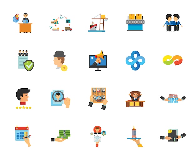 Free vector business icon set