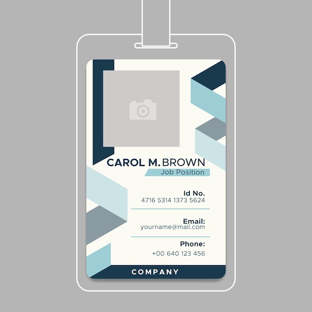 Free vector business id card concept