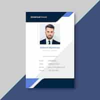 Free vector business id card template with minimalist elements