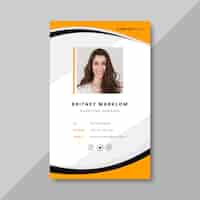 Free vector business id card with minimalist elements