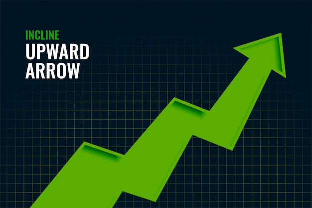 Free vector business incline growth upward arrow trend background design