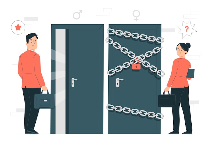 Free Vector business inequality concept illustration