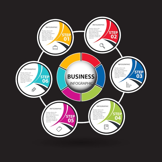 Business infographic circles design