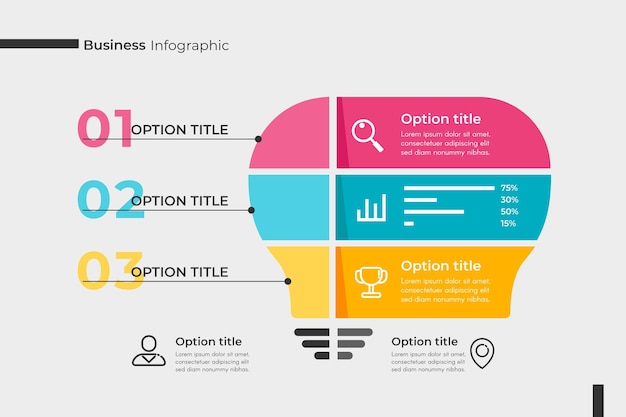 Free vector business infographic collection concept