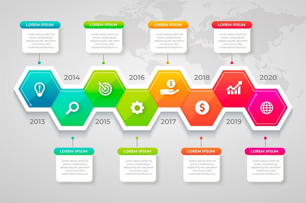 Business infographic concept with progress