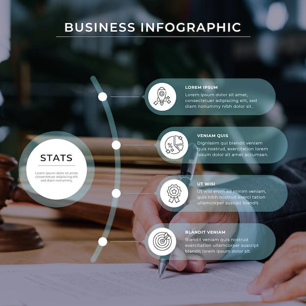 Free vector business infographic corporate strategy