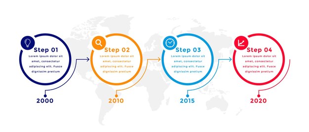 Business infographic presentation design in circular style