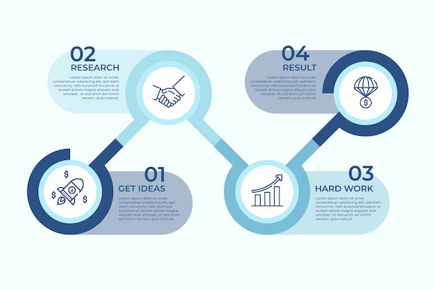 Free vector business infographic research concept