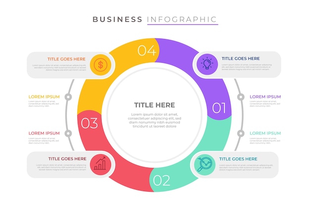 Stile modello di business infografica