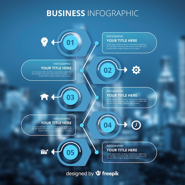 사진이있는 비즈니스 infographic 템플릿