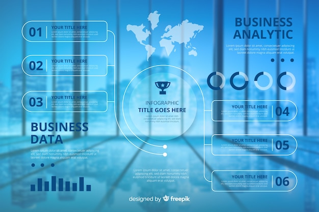 사진이있는 비즈니스 infographic 템플릿