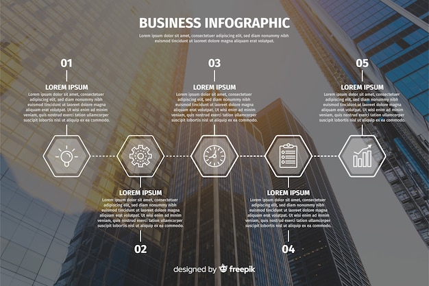 사진이있는 비즈니스 infographic 템플릿