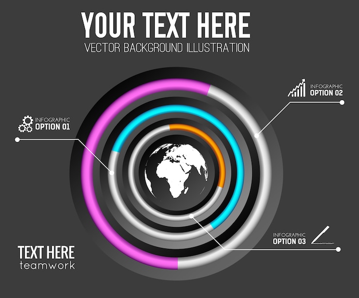 Free Vector business infographic template with three steps