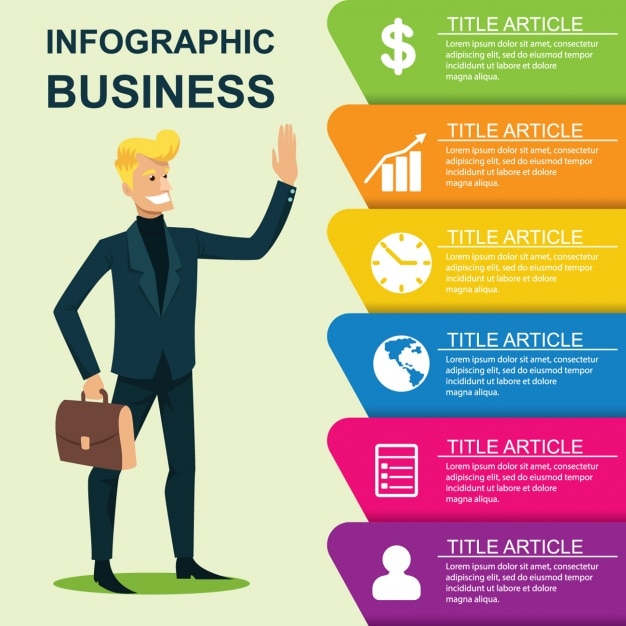 Free vector business infographic template