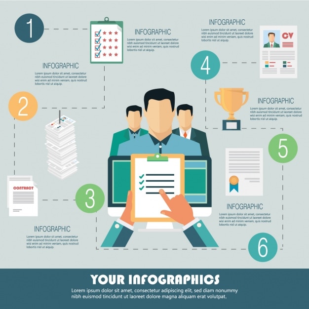 Free Vector business infographic template
