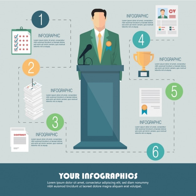 Free vector business infographic template