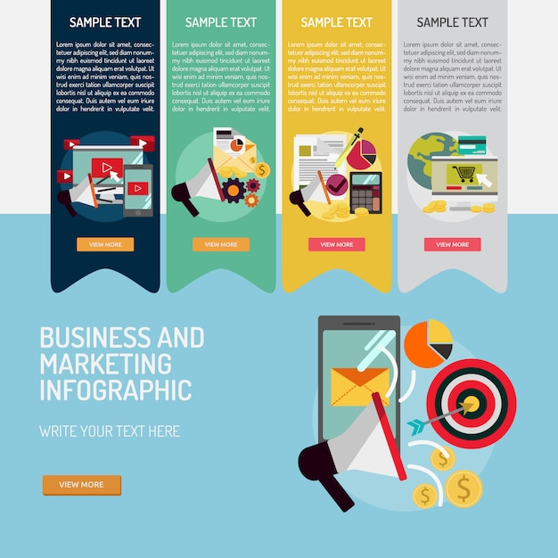 Free vector business infographic template