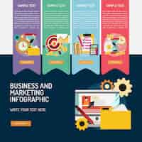 Free vector business infographic template