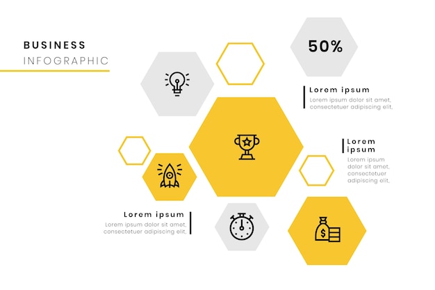 무료 벡터 비즈니스 infographic 템플릿