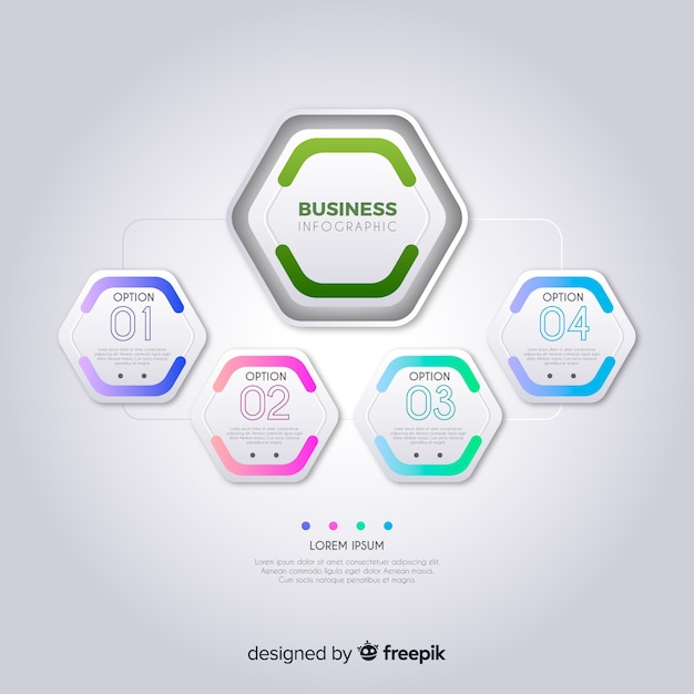 Free vector business infographic template