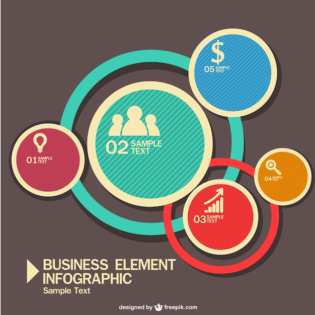 Business infographic with circles