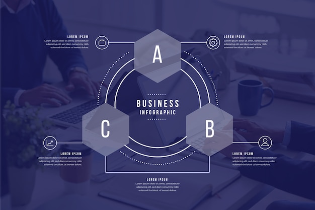 Бизнес инфографики с фото