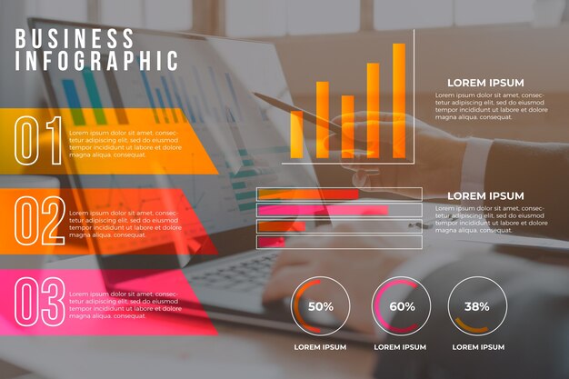 Бизнес инфографики с фото
