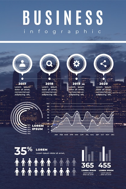 사진이있는 비즈니스 인포 그래픽