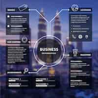 Free vector business infographic with picture