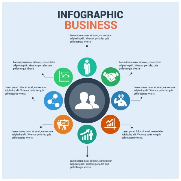 Vettore gratuito affari infografica