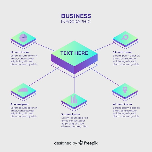 Бесплатное векторное изображение Бизнес инфографики