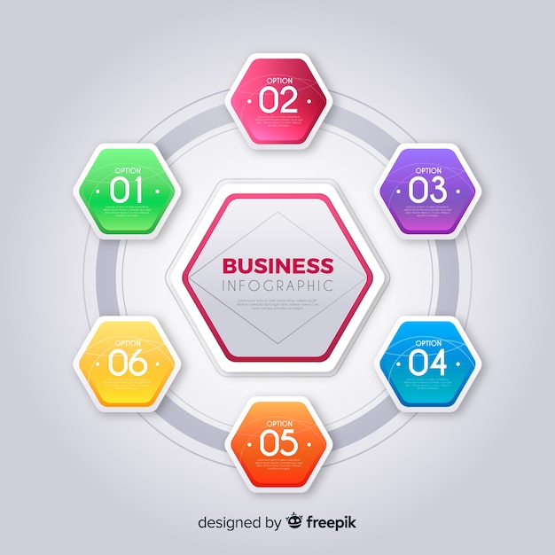 Free vector business infographic