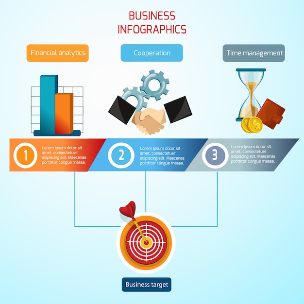 Set di infografica di affari