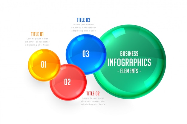 Business infographics three steps template