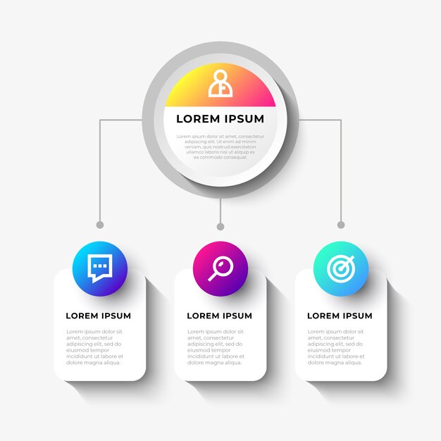 Business infopgraphic with organization chart