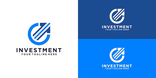 Business investment logo, with arrow