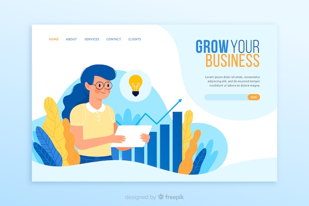 Business landing page design