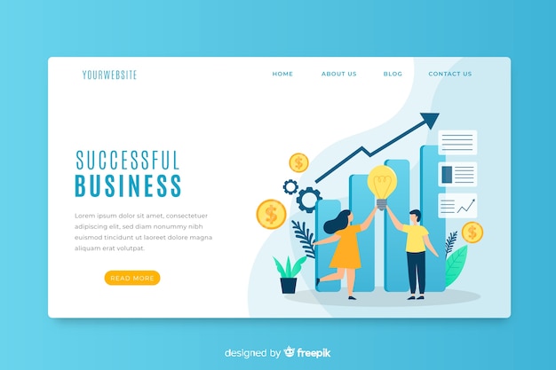 Business landing page template