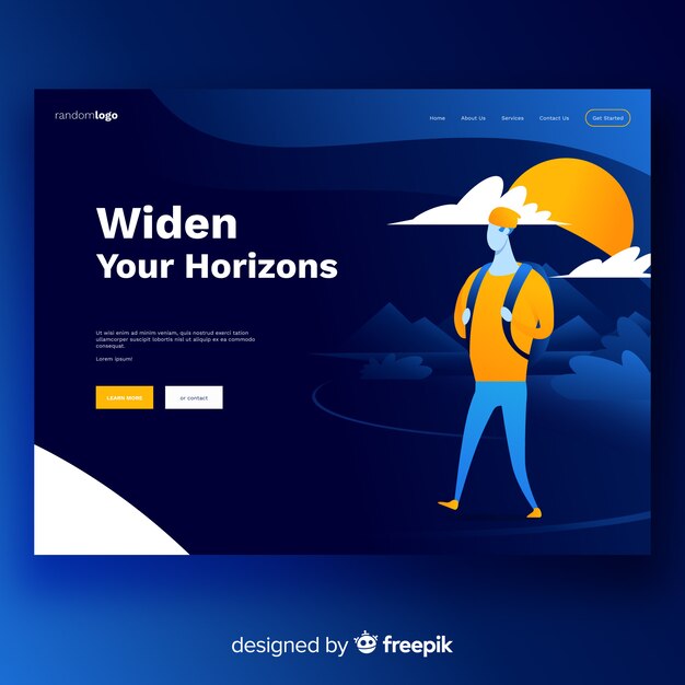 Business landing page template