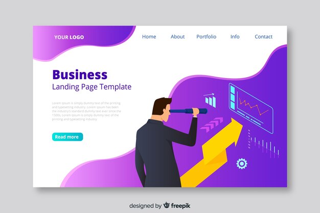 Business landing page template
