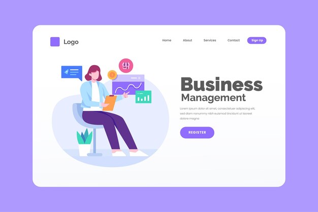 Business landing page template