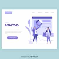 Free vector business landing page template