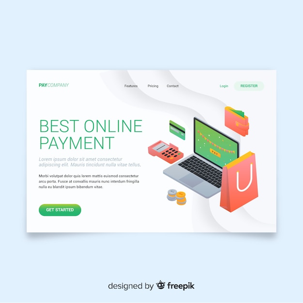 Business landing page template