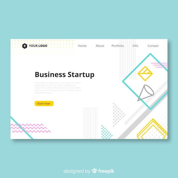 Business landing page