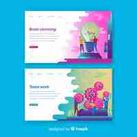 Free vector business landing page