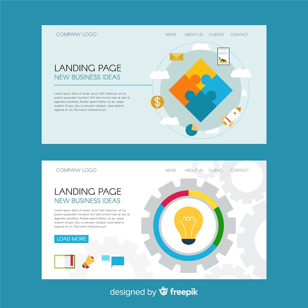 Business landing page